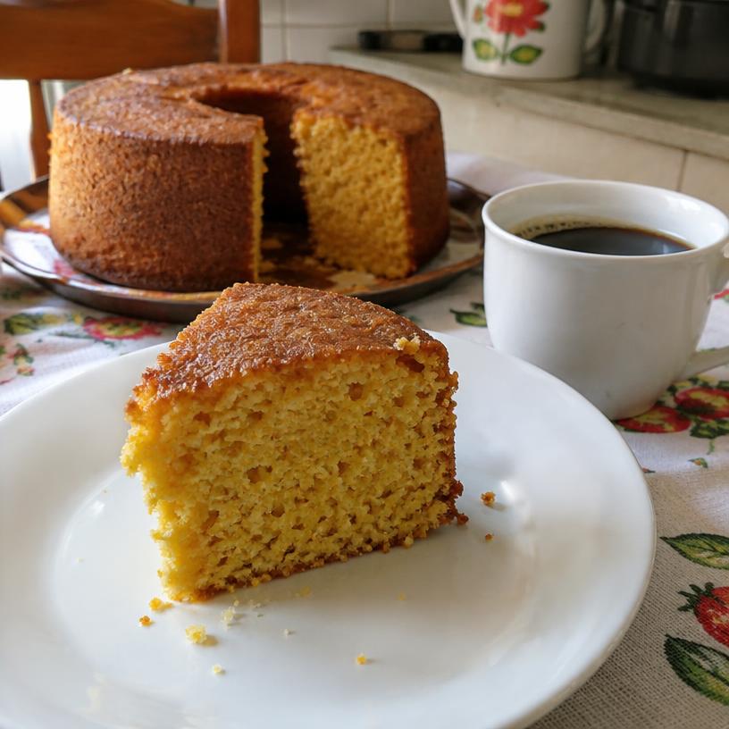 Bolo de fubá caseiro
